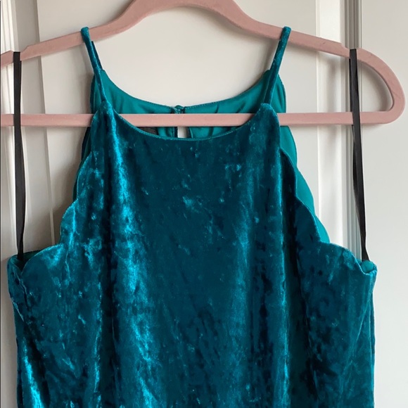 BCX Teal/Turquoise Scalloped Halter Neck Dress - Picture 2 of 8